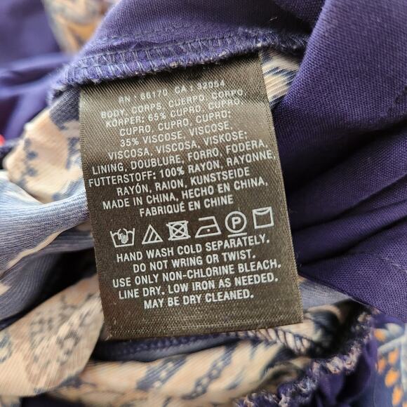 Anthropologie Ett Twa navy blue floral print jumpsuit size small - Picture 9 of 9